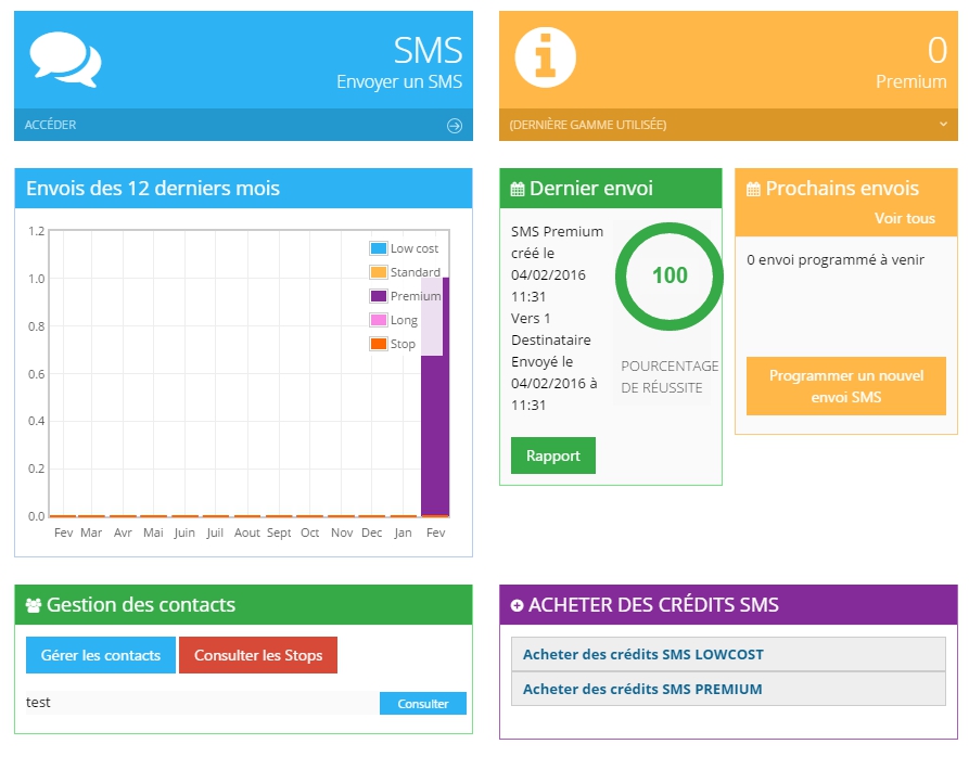 Aperçu de la plateforme SMS OptinPlay